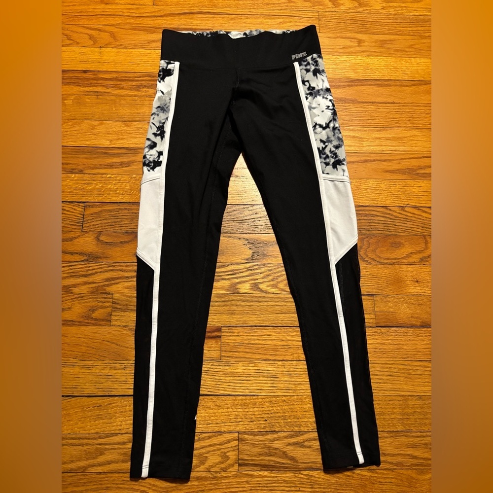 PINK Victoria's Secret Black and Gray Leggings